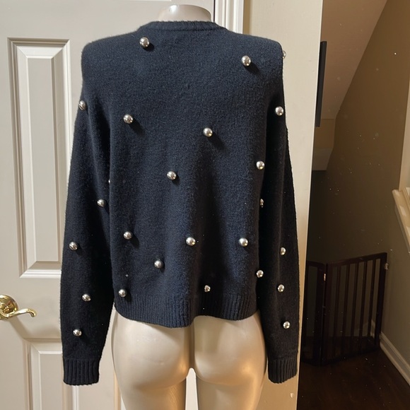Alice + Olivia Gleeson metal Ball wool blend sweater, XS - Picture 4 of 7